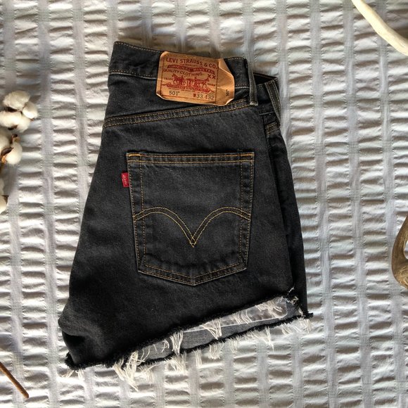 Levi's Pants - Levi's Custom High Rise Raw Hem Cut Off Jean Short